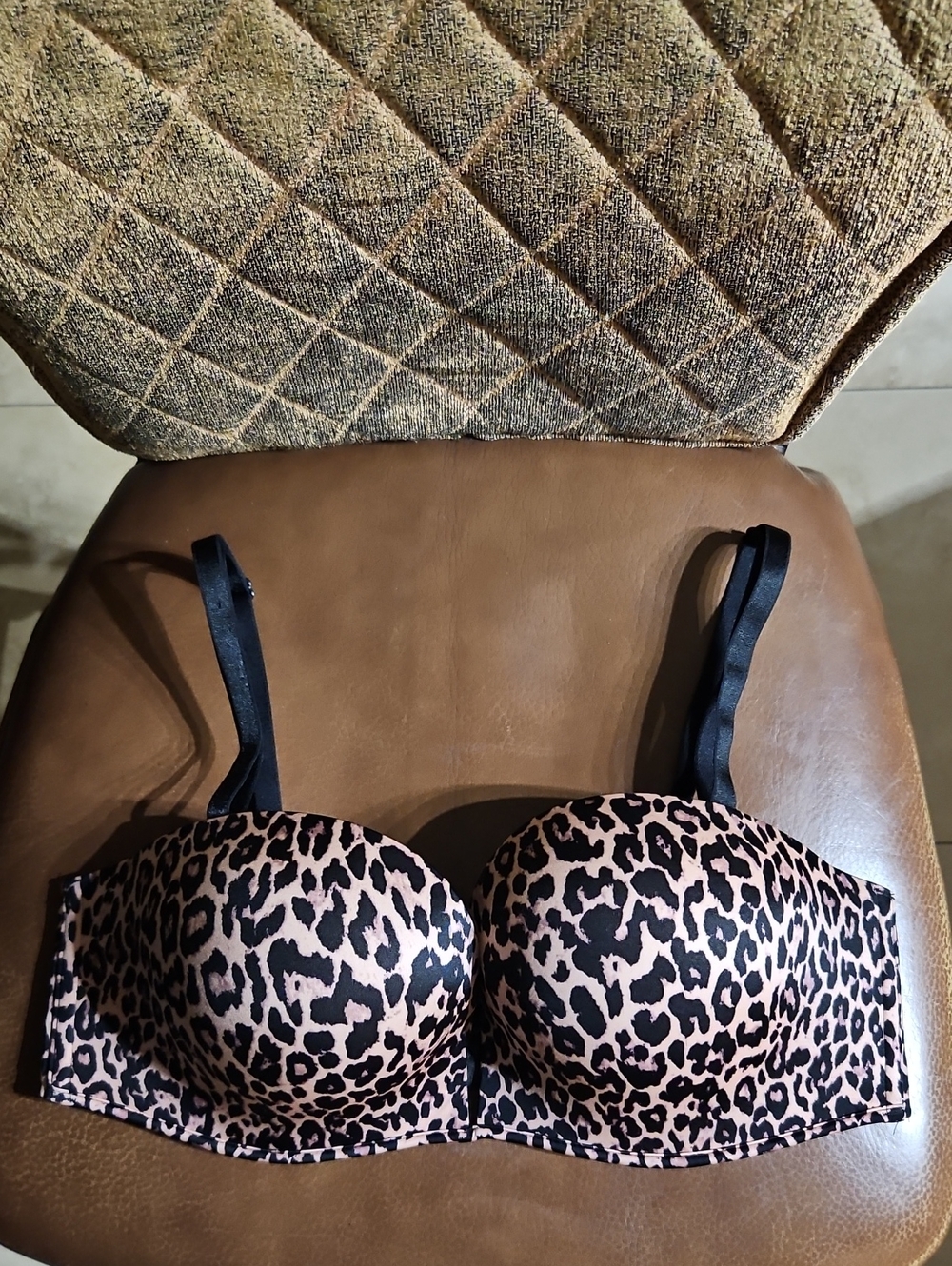 Victoria's Secret Bombshell Multi-Way Push Up Underwire Animal Print Bra Padded